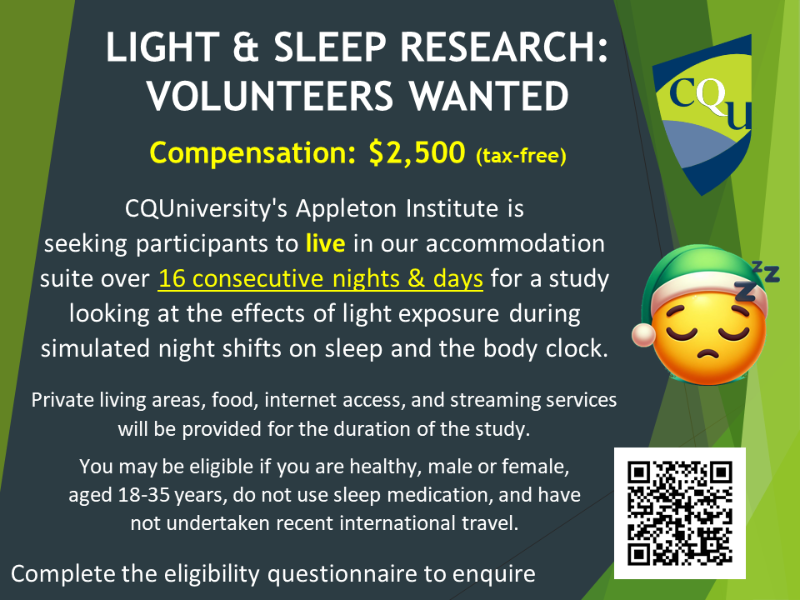 *** Paid Sleep & Shiftwork Research Participation ($2500 Tax Free) ***